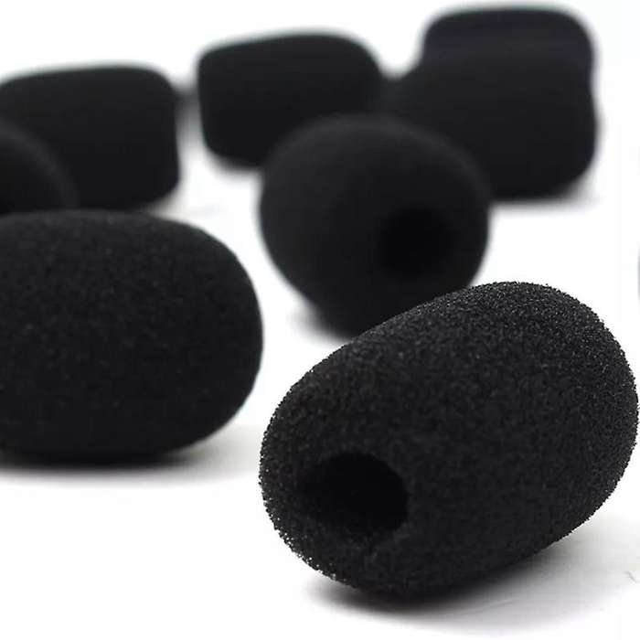 100pcs Microphone Headset Grill Windshield Sponge Foam Mic Cover