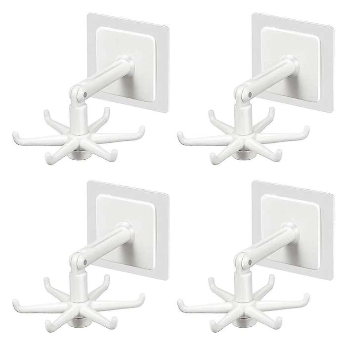 360 Degrees Rotated Kitchen Wall Hooks Self Adhesive Storage Tools B
