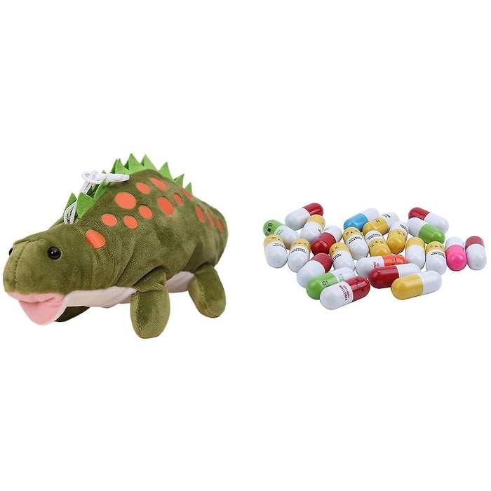 Dinosaur Students Pencil Case Pen Bag Plush Toy Storage Bag Green