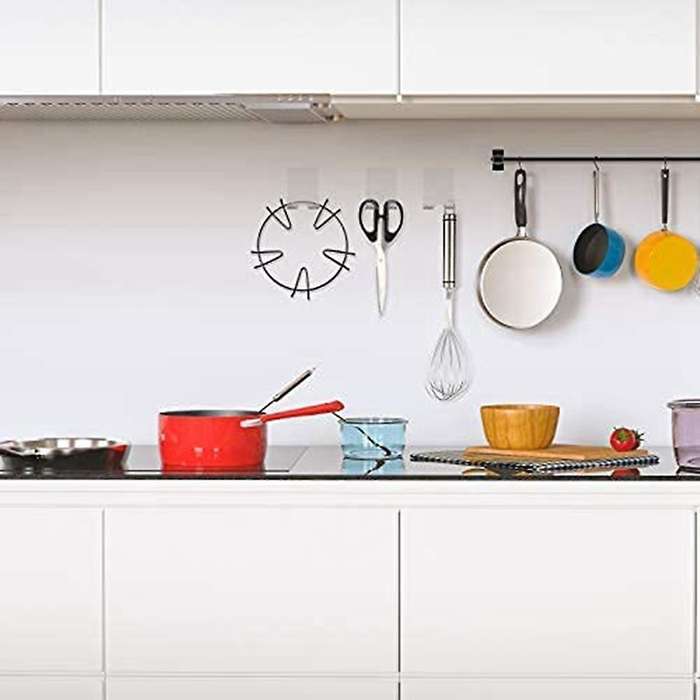 8 Pieces Acrylic Self Adhesive Hooks for Bathroom Kitchen (clear)