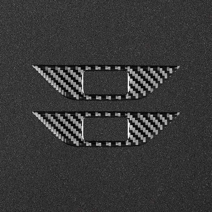 Carbon Fiber Door Lock Button Switch Panel Cover Trim for Land Rover