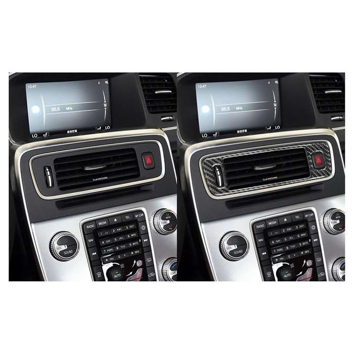 Carbon Fiber Central Lower Air Outlet Vent Cover Trim Lhd Car Center