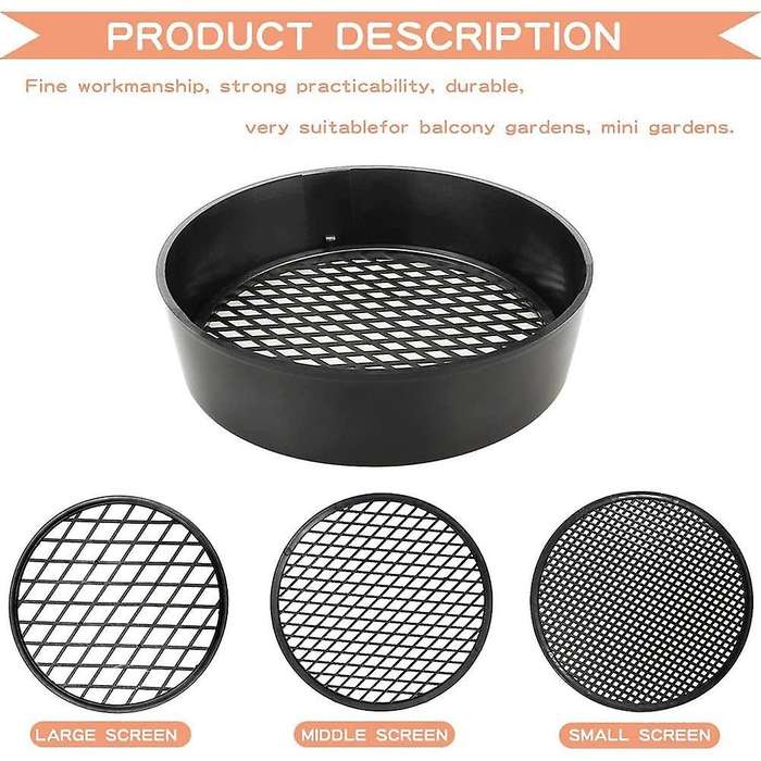 3pack Sifting Pan Outdoor Gold Panning Soil Sifter for Outdoor