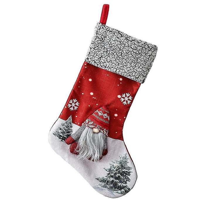 Christmas Stocking Large Xmas Gift Bags Fireplace Decoration Socks A