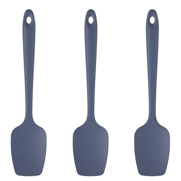 3 Pcs Silicone Spatula Black High Temperature Resistant Bpa-free