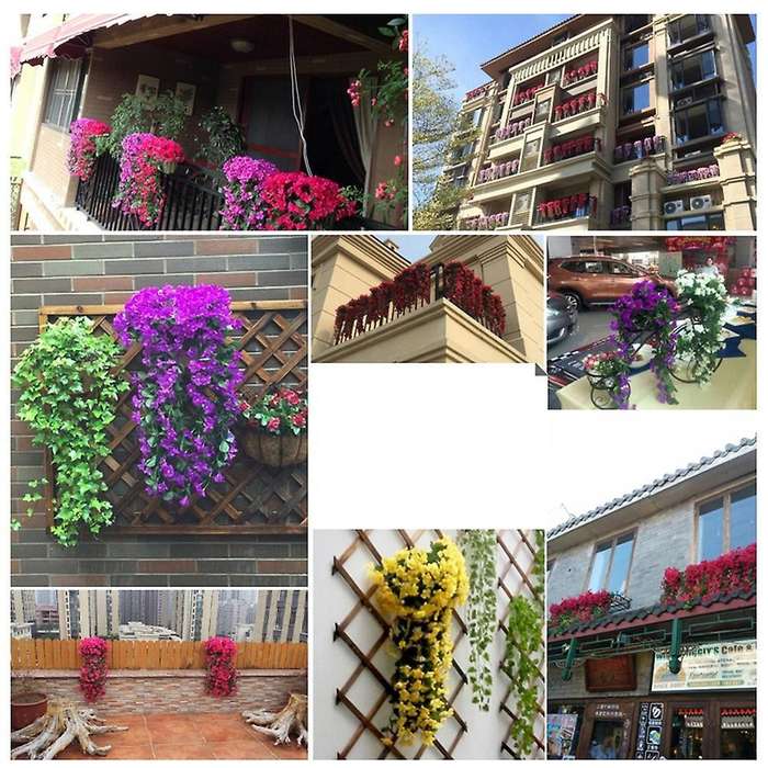 5 Petals Simulation Artificial Flowers Party Decoration Green