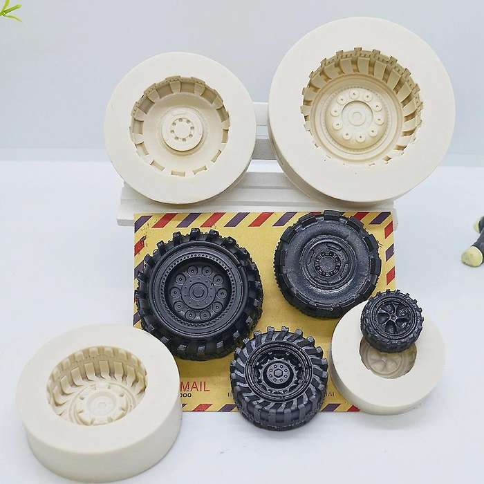 Tires Wheel Silicone Fondant Cake Molds Kitchen Baking Accessories