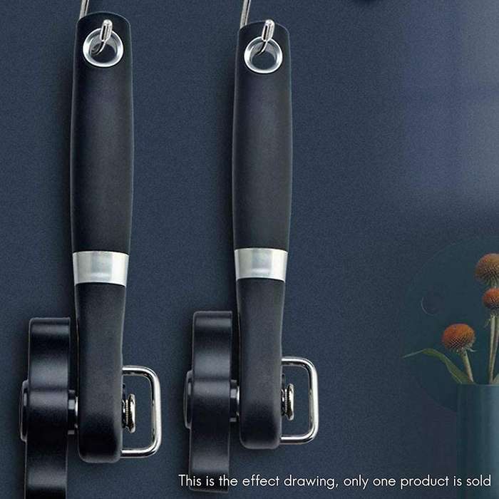Can Opener Handheld, No Sharp Edges with Soft Grips, Stainless Steel