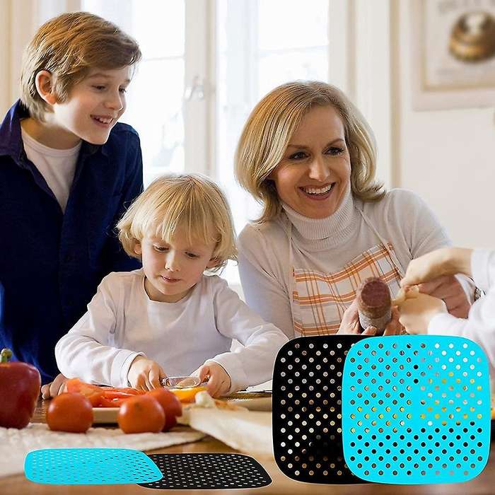 Air Fryer Liners - Non-stick Silicone Mat for Air Fryer, Reusable