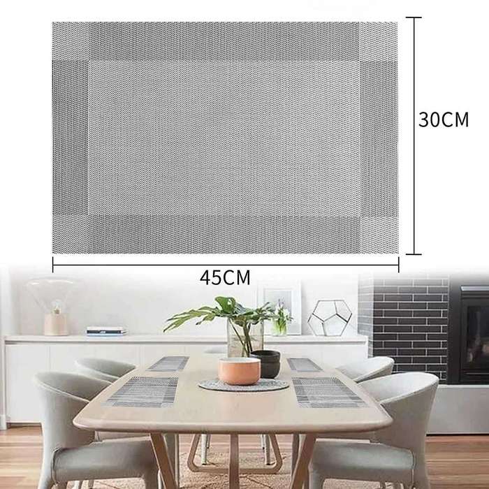 8 Pcs Placemats Heat Resistant for Kitchen Dining Table 45 X 30cm