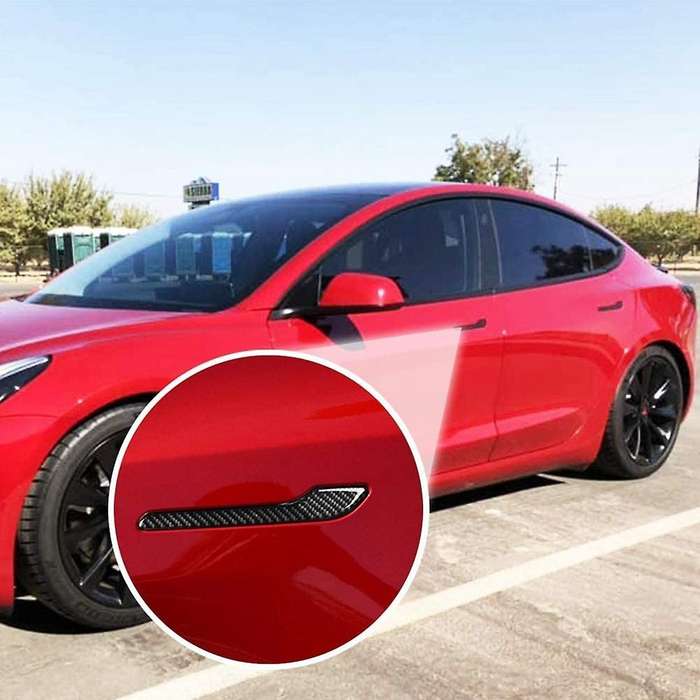 Car Door Handle Cover Carbon Fiber for Tesla Model 3 2019-2022