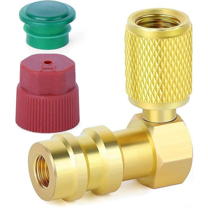 1pc 90 Degree R12 to R134a High Side Ac Fitting Port Conversion