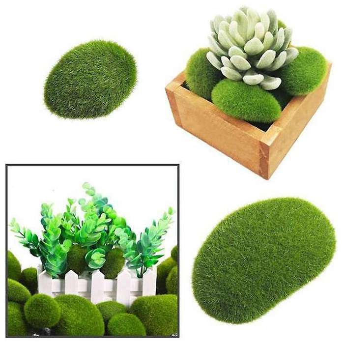 Moss Rocks Decorative Faux Green Stones for Rocks Decorative 20pcs