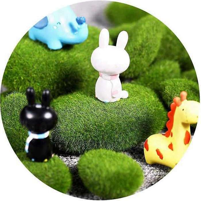 Moss Rocks Decorative Faux Green Stones for Rocks Decorative 20pcs