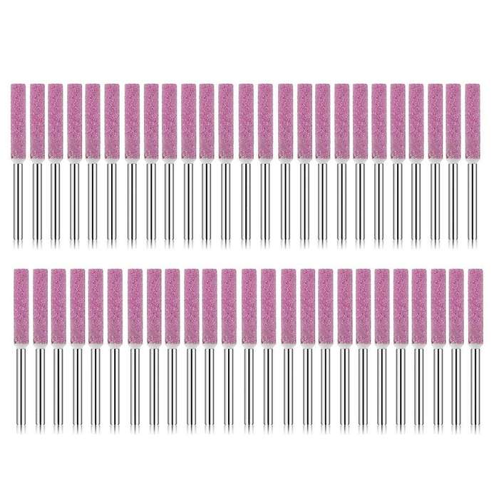50 Pieces Burr Grinding Stone File, for Chainsaw Sharpener, 0.16 Inch