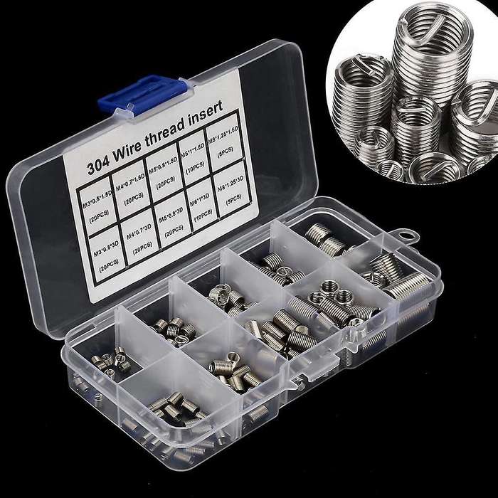 150pcs M3 M4 M5 M6 M8 Stainless Steel Heli Coil Thread Repair Insert