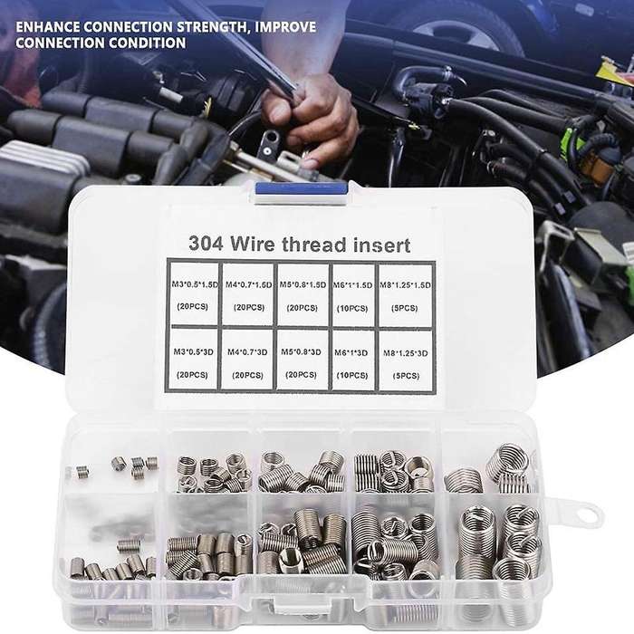150pcs M3 M4 M5 M6 M8 Stainless Steel Heli Coil Thread Repair Insert
