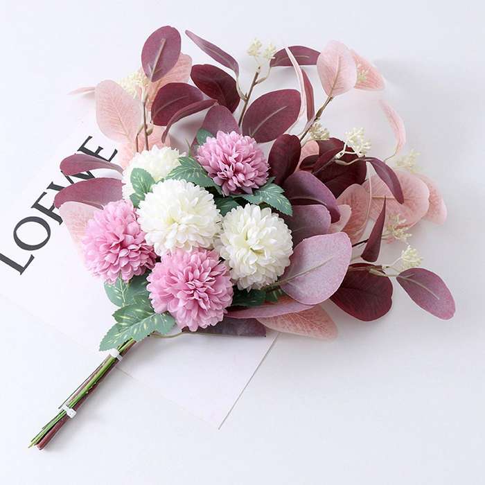 Artificial Bridal Shower Wedding Anemone Bouquet Artificial Flowers C