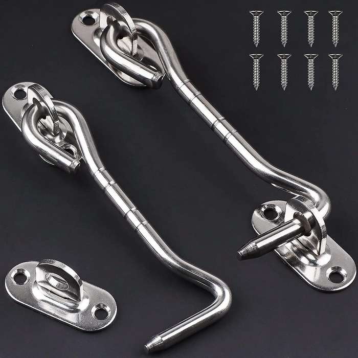 2 Pcs Cabin Hook (4 Inch) with Screws - for Shutter Shed Window