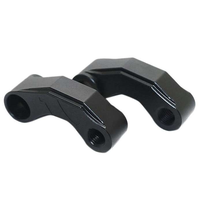 Pair Motorcycle Mirror Extender Risers Universal Adapter M10 Black