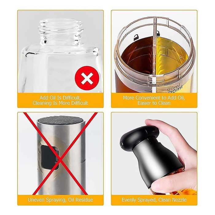 2-in-1 Double Nozzle Oil Sprayer Multipurpose Cooking Oil Sprayer