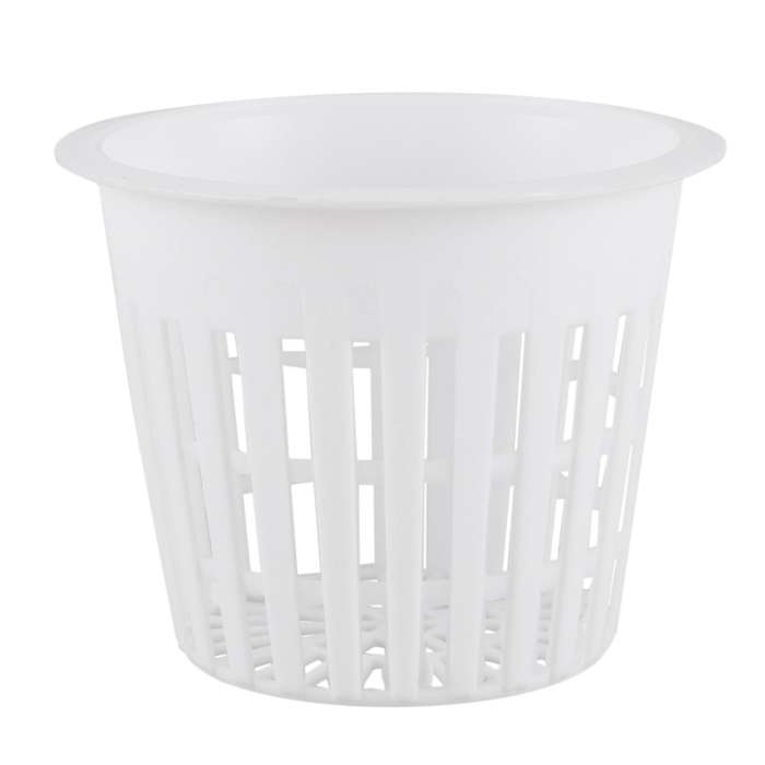 10pcs 3 Inch Mesh Pot Net Planting Basket Hydroponic White