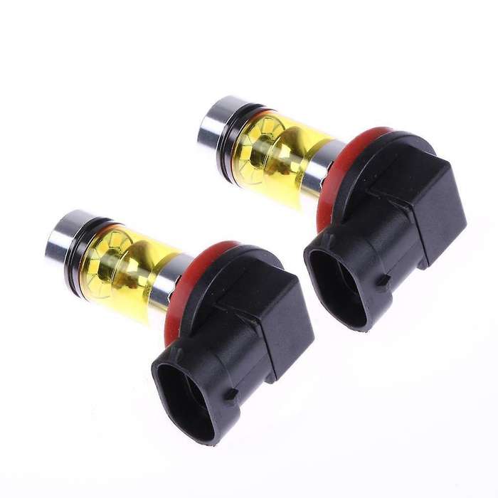 2 X High Power Led Lights 100w H11 Yellow Fog Light 20led Headlight