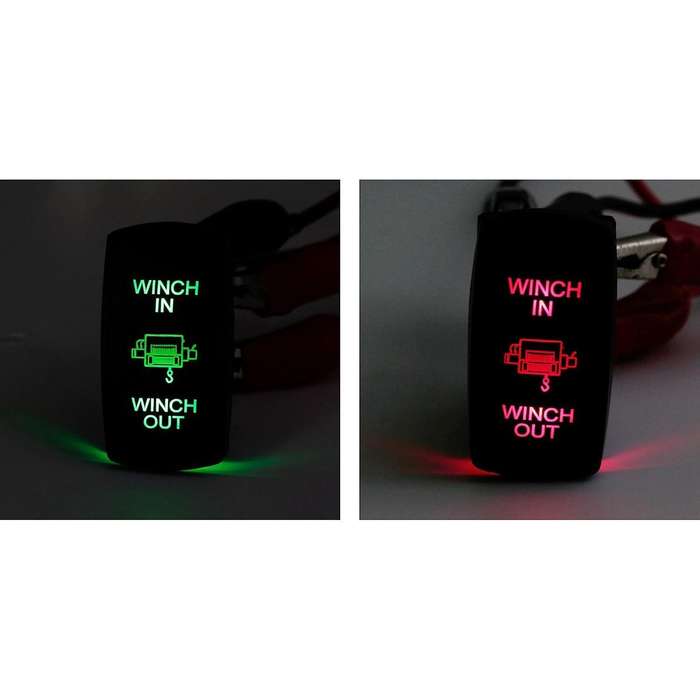 7 Pin Momentary Rocker Switch 12v On-off-on Led Light Red