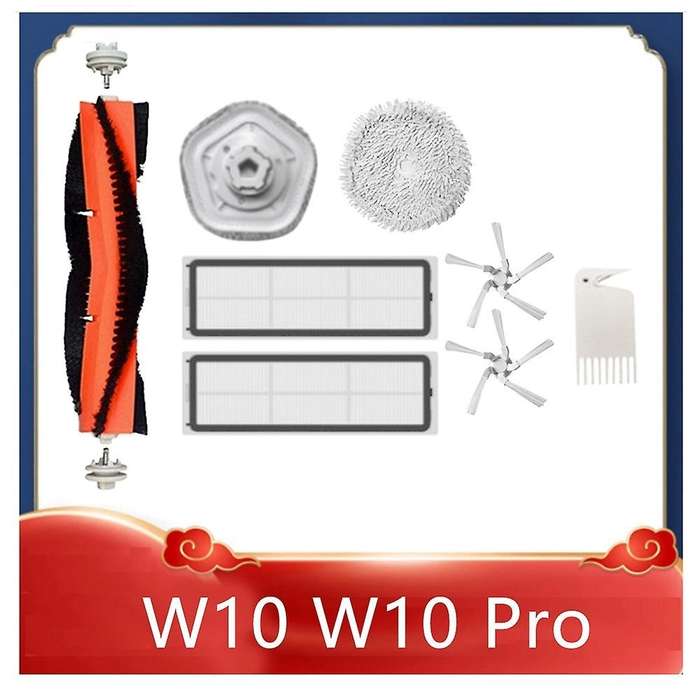 8pcs for Xiaomi Dreame W10/w10 Pro Main Side Brush Mop Cloth Filter