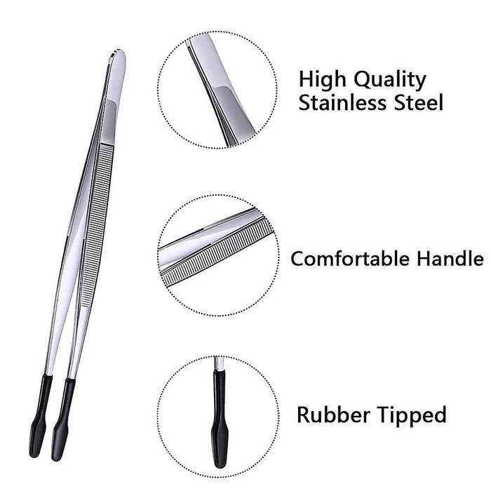 2 Pcs Rubber Tipped Tweezers Soft Tipped Tweezers Pvc Coated