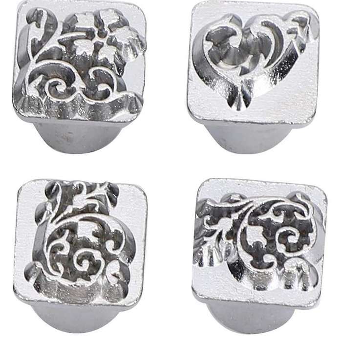 12pcs Stamping Punch Tool Tang Dynasty Flower Design Diy