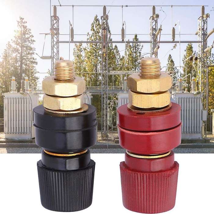 2pcs Terminal Binding Post, 555 Type Brass Pillar Terminal Block 200a