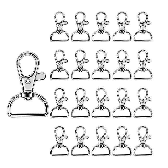 30 Pieces Twist Locks Lanyard Snap Hooks, Premium Keychain Clip Hook