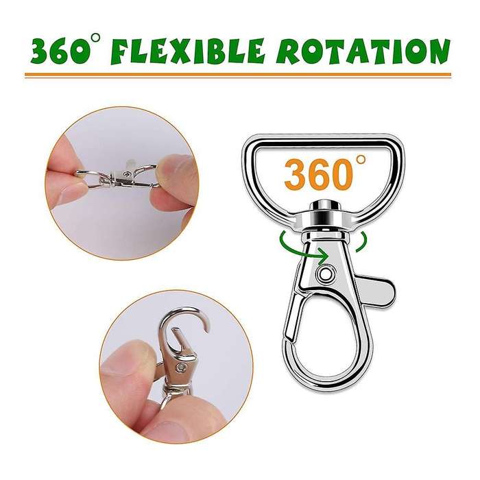 30 Pieces Twist Locks Lanyard Snap Hooks, Premium Keychain Clip Hook