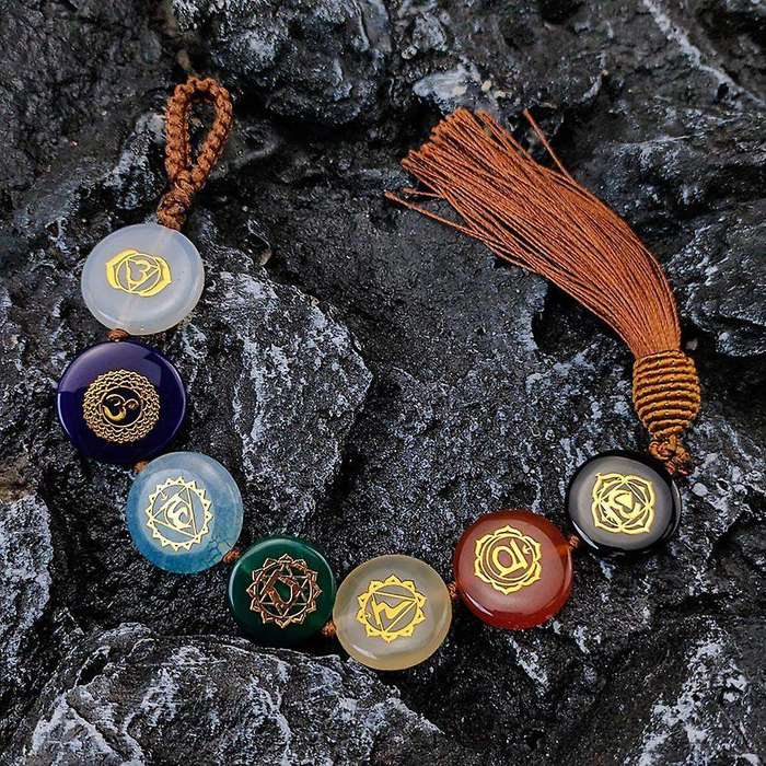 7 Chakra Hanging Ornament Reiki Healing Energy Balance Amulet