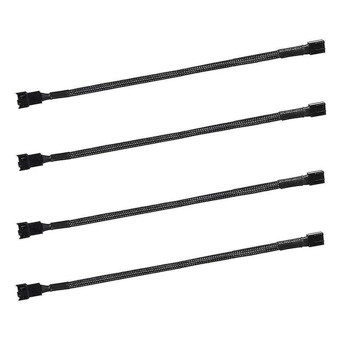 4pcs 4 Pin Pwm Fan Extension Power Cable Connector Case Cables