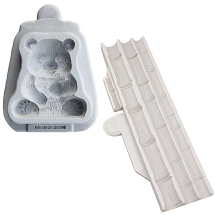 Bamboo Panda Silicone Mold Chocolate Baking Tools for Cakes