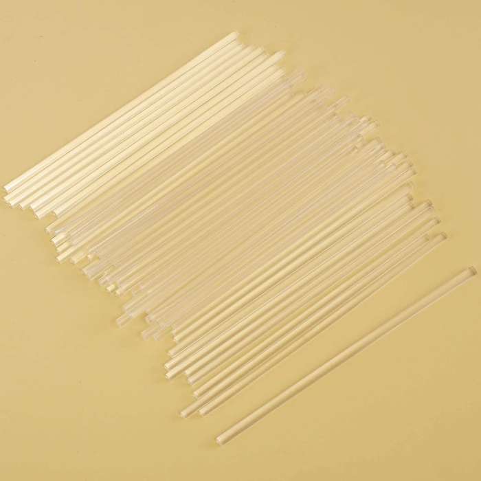 100 Pieces 4 Inch Acrylic Lollipop Sticks Clear Reusable Acrylic Rods