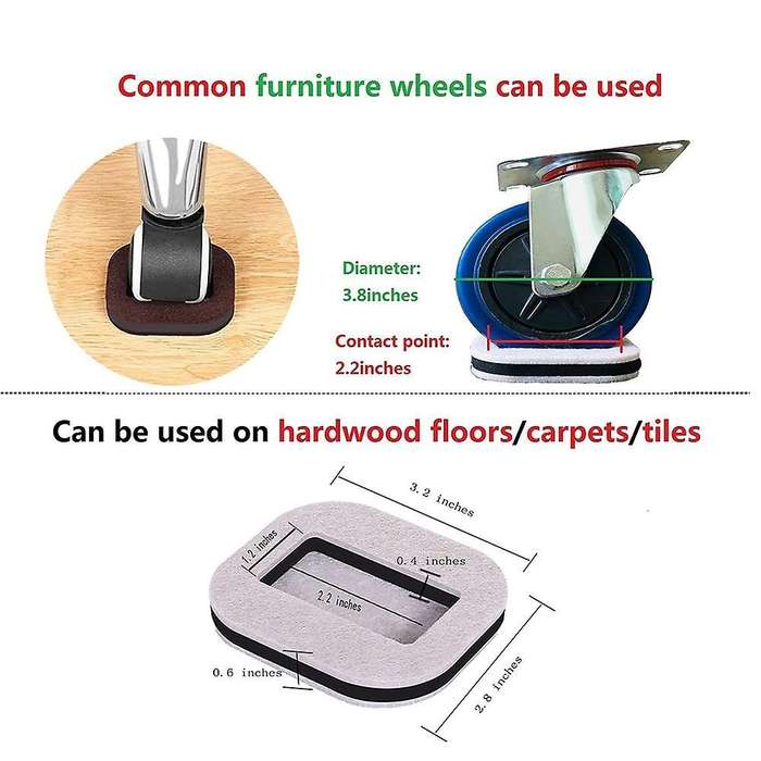 Furniture Wheel Stopper for All Kinds Of Furniture On Wheels (beige)