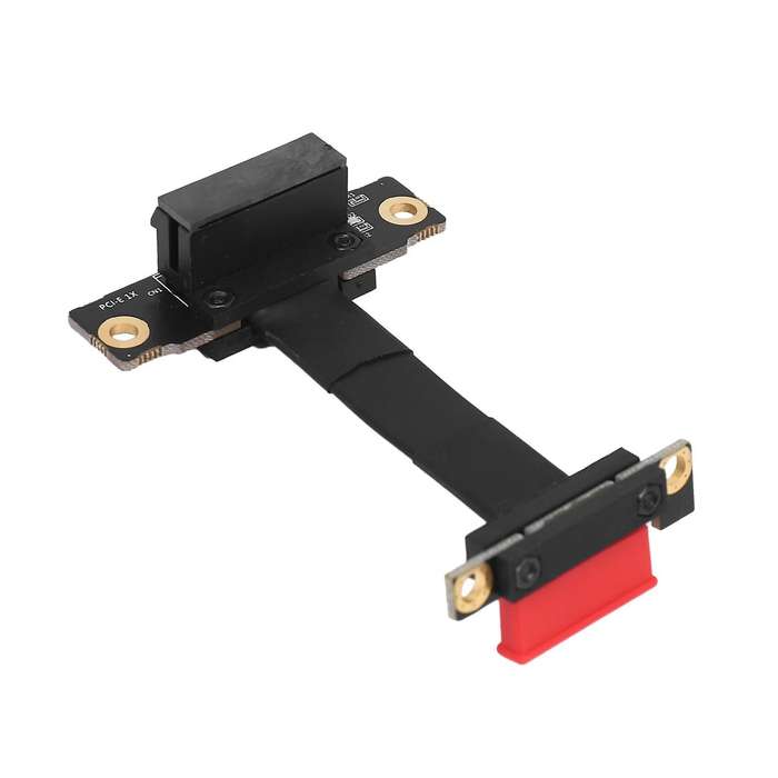 Dual 90 Degree Right Angle Pcie 3.0 X1 to X1 Extension Cable - 5cm