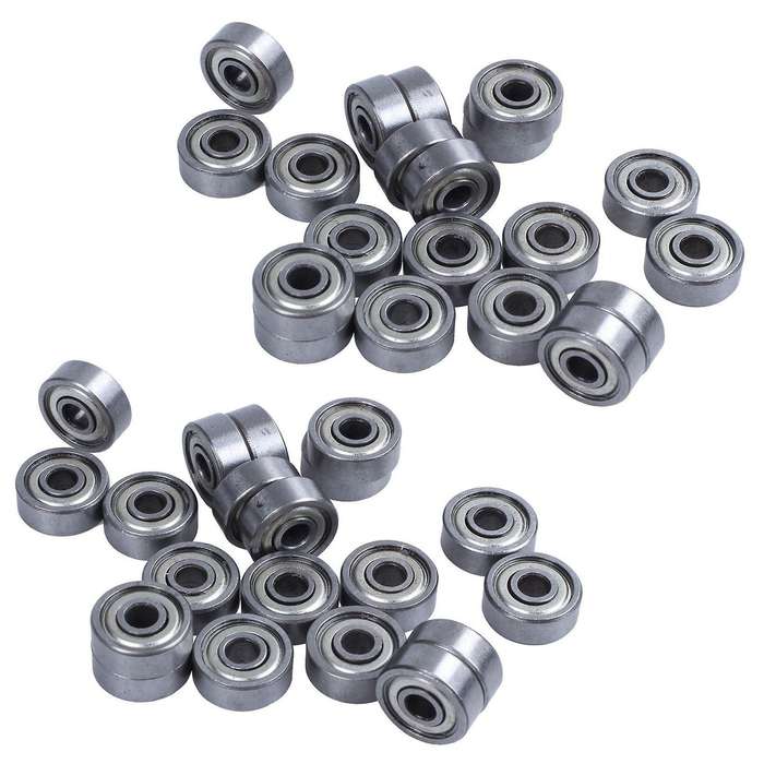 40 Pcs 624zz 4mm X 13mm X 5mm Carbon Steel Deep Groove Ball Bearings
