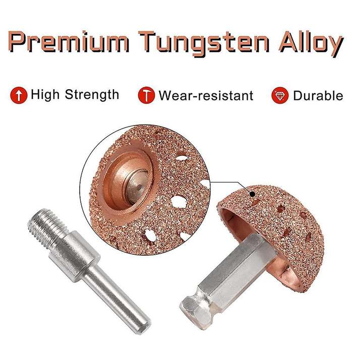 38mm Tire Buffer Wheel Bowl Type Grinding Head Tungsten Repair Tool