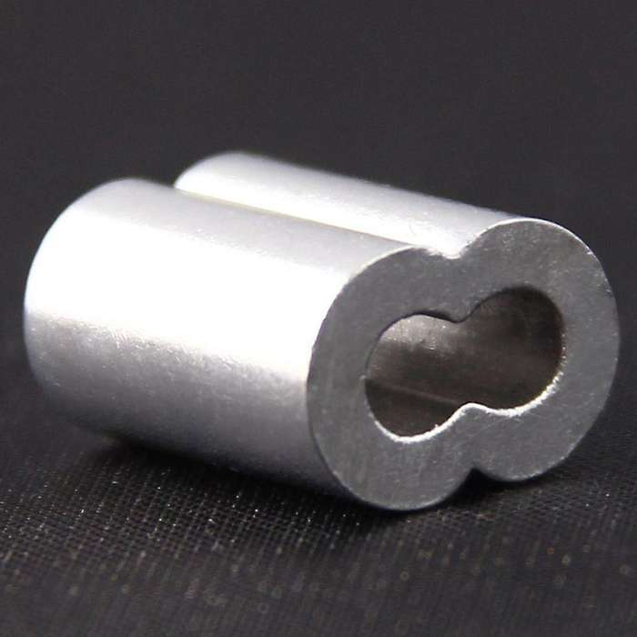100x Aluminum Crimping Loop Sleeve for 3mm Diameter Wire Rope Cable