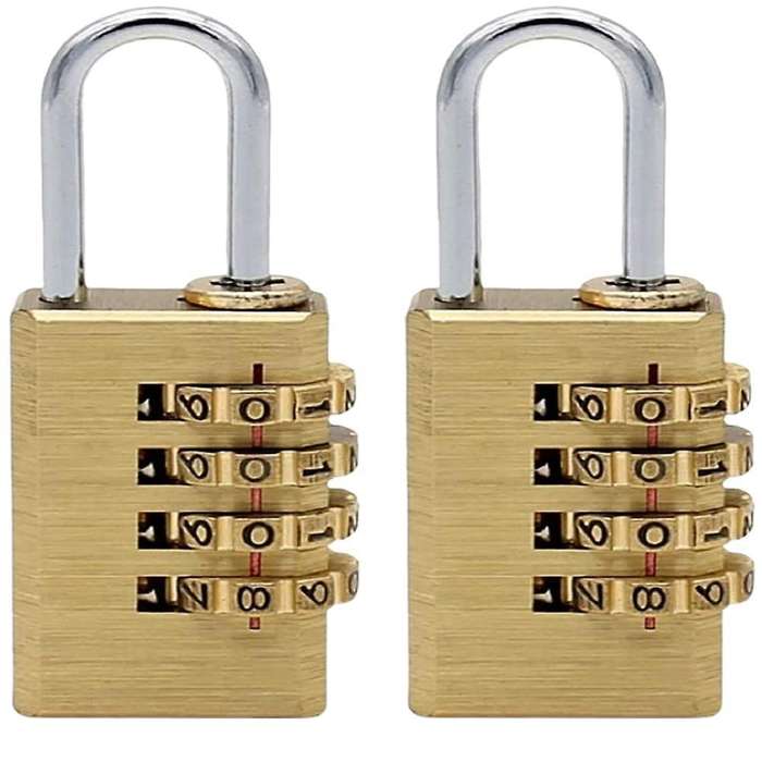 2 Pcs Combination Padlock 4 Digit Combination Lock Locker Lock