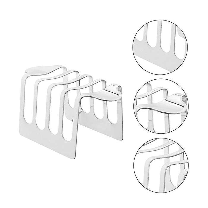 4 Slice Holes Stainless Steel Cooling Grid Bread Rack Accessories