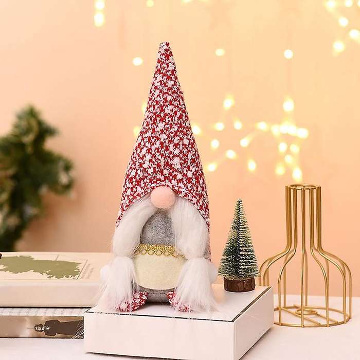 Faceless Doll Christmas Stand Doll Christmas Festival Decoration, B