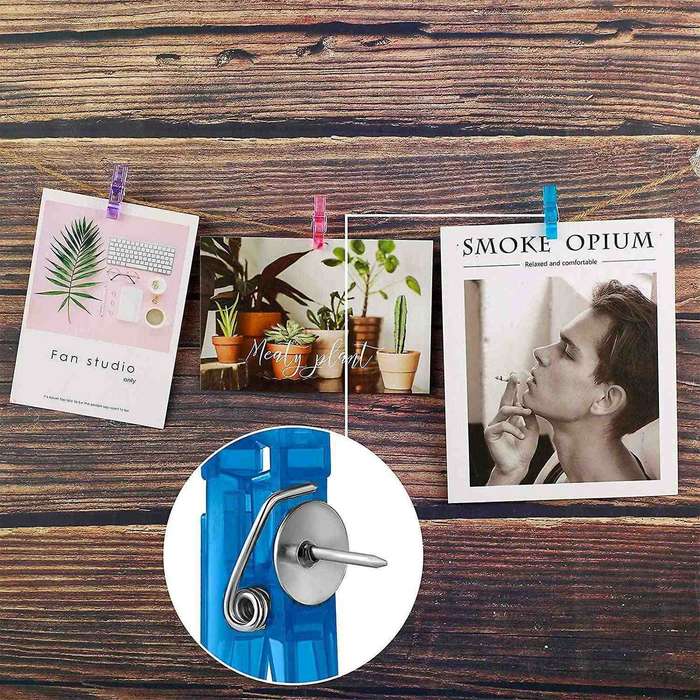 50pcs Plastic Push Pin Clips for Tacks Bulletin Board Mixed Colors