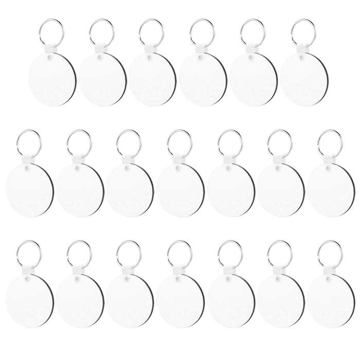 20pcs Sublimation Blank Keychain Diy with Key Ring Thermal Transfer