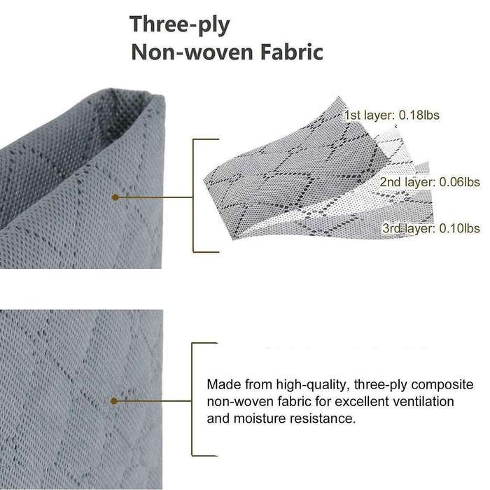 Clothing Storage Bag Large-capacity Foldable Bottom Container-3pcs