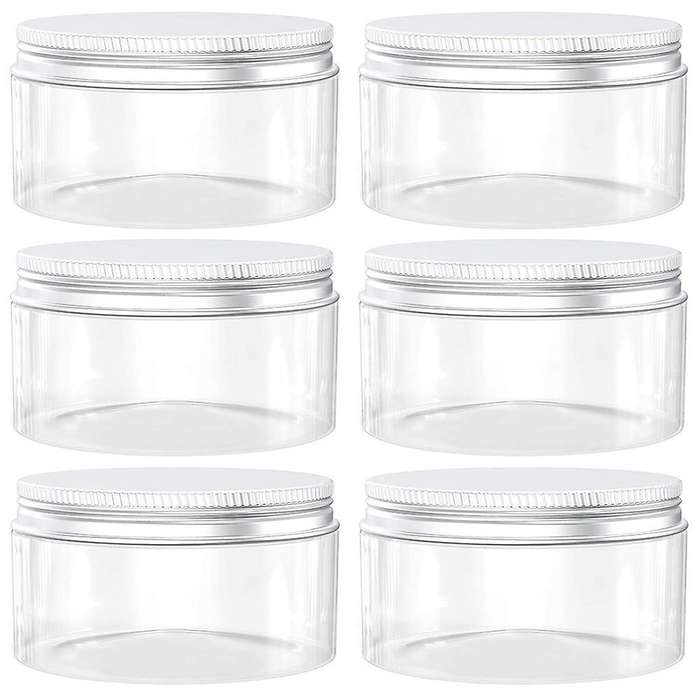 6pcs Pet Cream Wide Mouth Bottle Plastic Cover Plastic Products